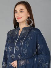 Women Cotton Printed Floral Kurta Trousers-VKSKD1190A